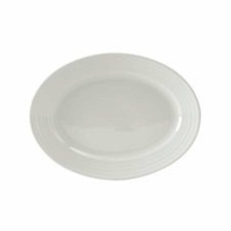 TUXTON CHINA Vitrified China Oval Platter Porcelain White - 12.625 x 9.38 in. - 1 Dozen FPH-125